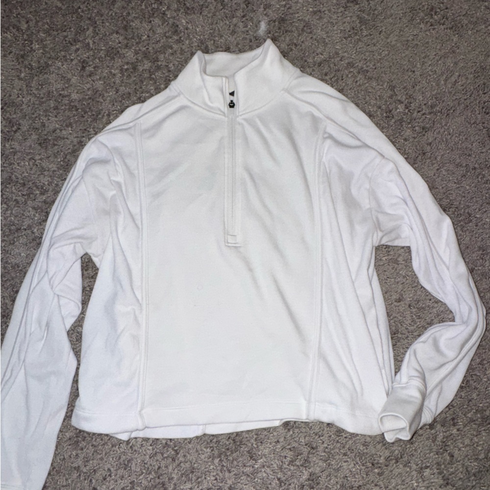 Danskin white quarter zip